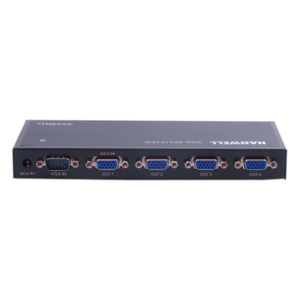昌運監視器 HANWELL VSA-104  VGA 高頻視訊同步分配器 影像頻寬450MHz VGA1入4出, , large