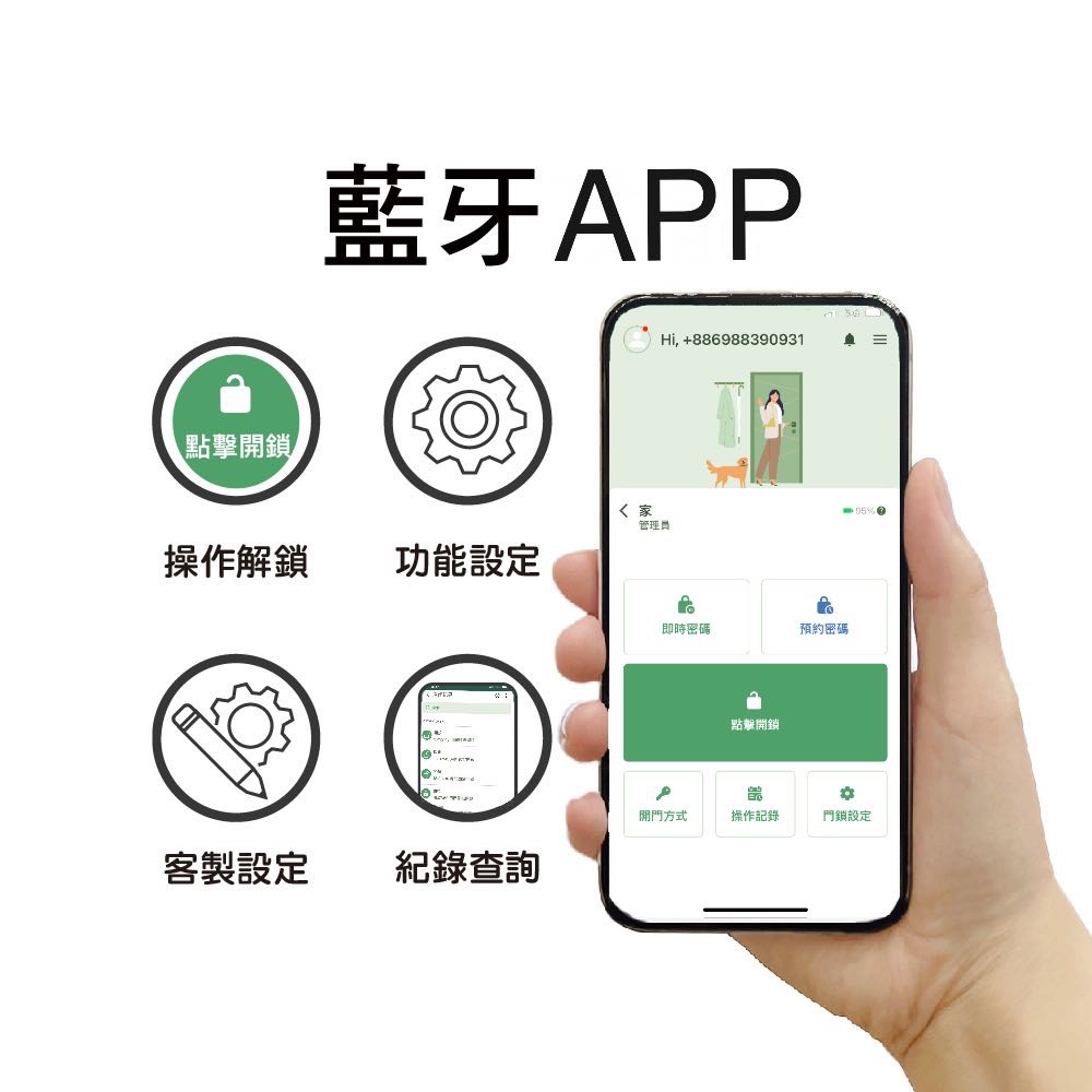 【FIBREKEY J328X2F】APP/FINGERPRINT/CARD/PASSCODE/KEY SMART LOCK, , large