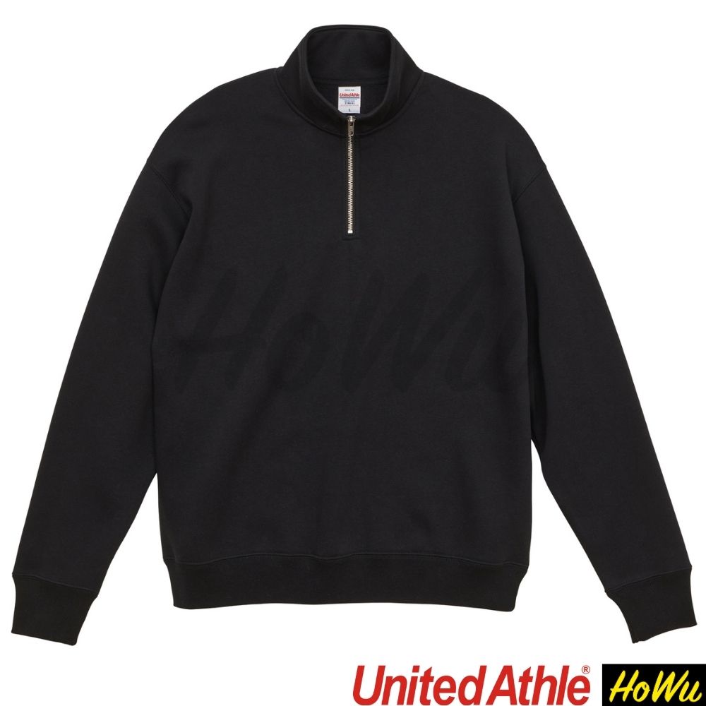 【United Athle】Japanese Premium Soft Cotton 10.0oz.T/C Fleece Lined Loose Half-Zip Sweatshirt (5788-01) | Howu Goodies Mall (UA Solid Color Sweatshirt), , large