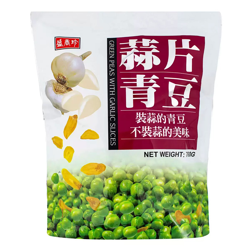 盛香珍 蒜片青豆 760g/包 (夾鏈袋外包裝/內為獨立小包裝), , large