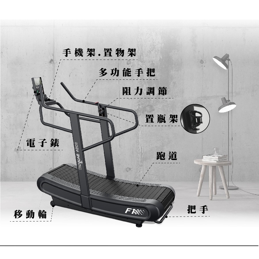 [Body Dynamic]【The One】F1 Light Commercial Curved Treadmill, , large