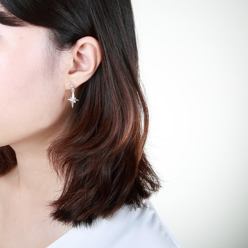 【Angel & Me】Hope North Star Polaris s925 sterling silver earrings birthday gift, , large