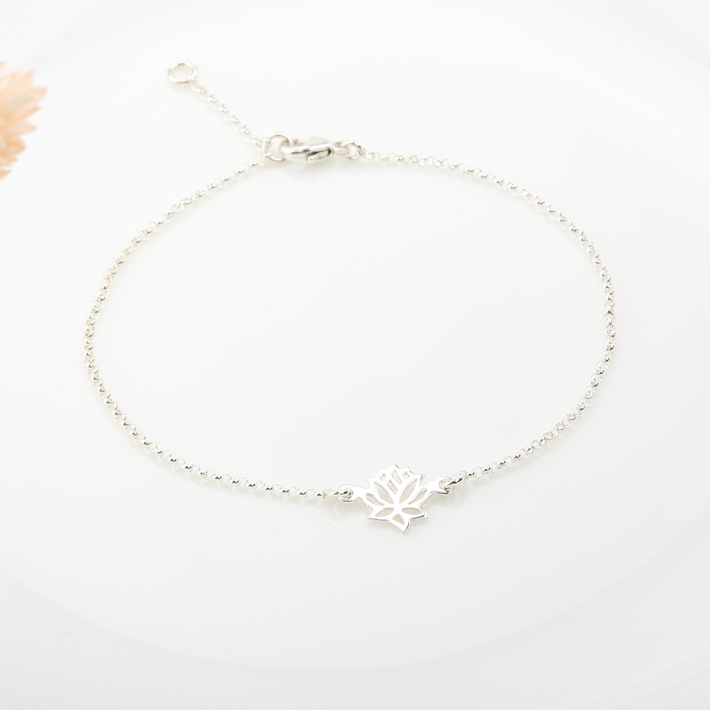 【Angel & Me】Love Lotus s925 sterling silver bracelet Birthday gift, , large