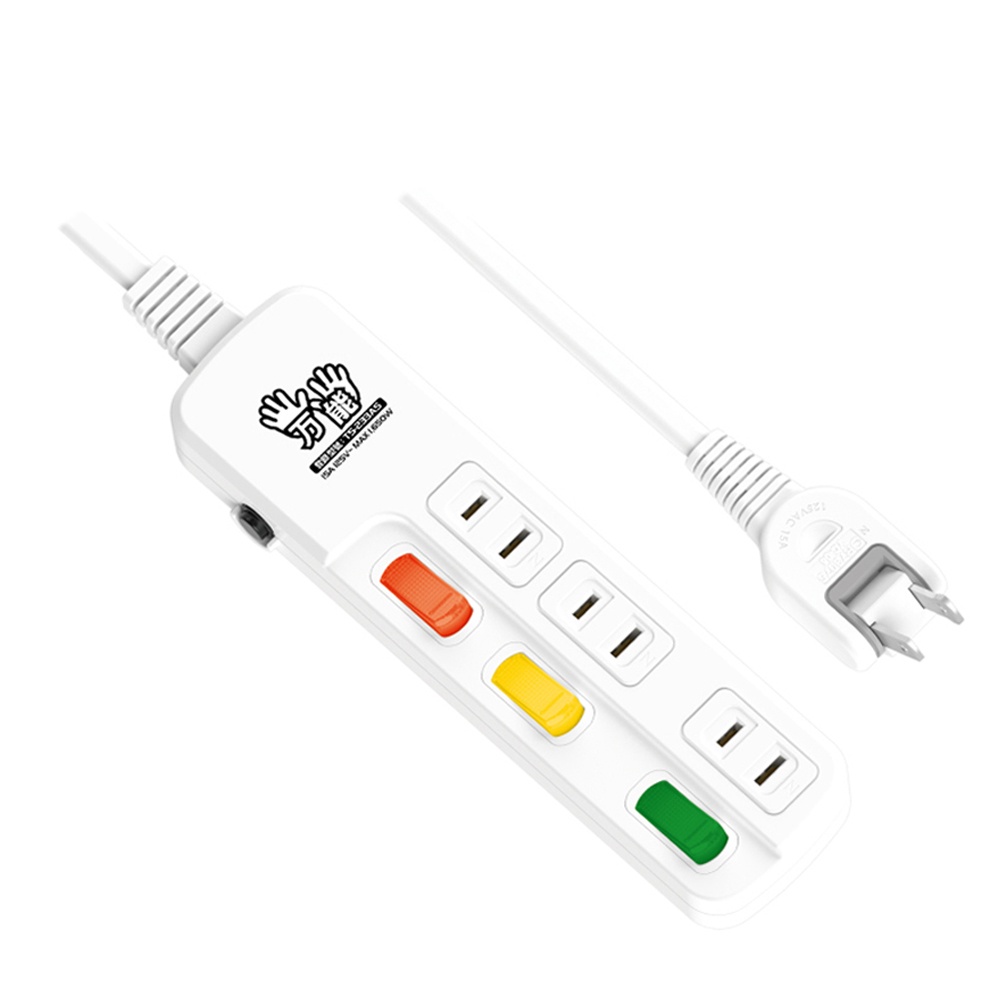 【雙手萬能】超值3座3切2P安全延長線-6尺/1.8米, , large