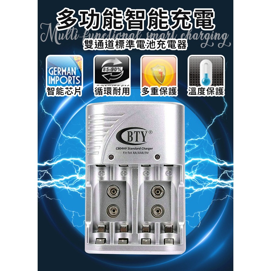 臺灣現貨（隔日出貨）直插式電池充電器豪華組 充電器 電量檢測儀 三號(AA)充電電池 四號(AAA)充電電池 5/4-6/1 滿千送AOC電動牙刷, , large