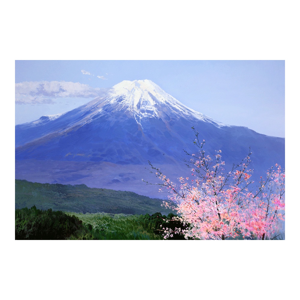 【御畫房】富士山 國家一級畫師手繪油畫60&times;90cm(VF-09), , large