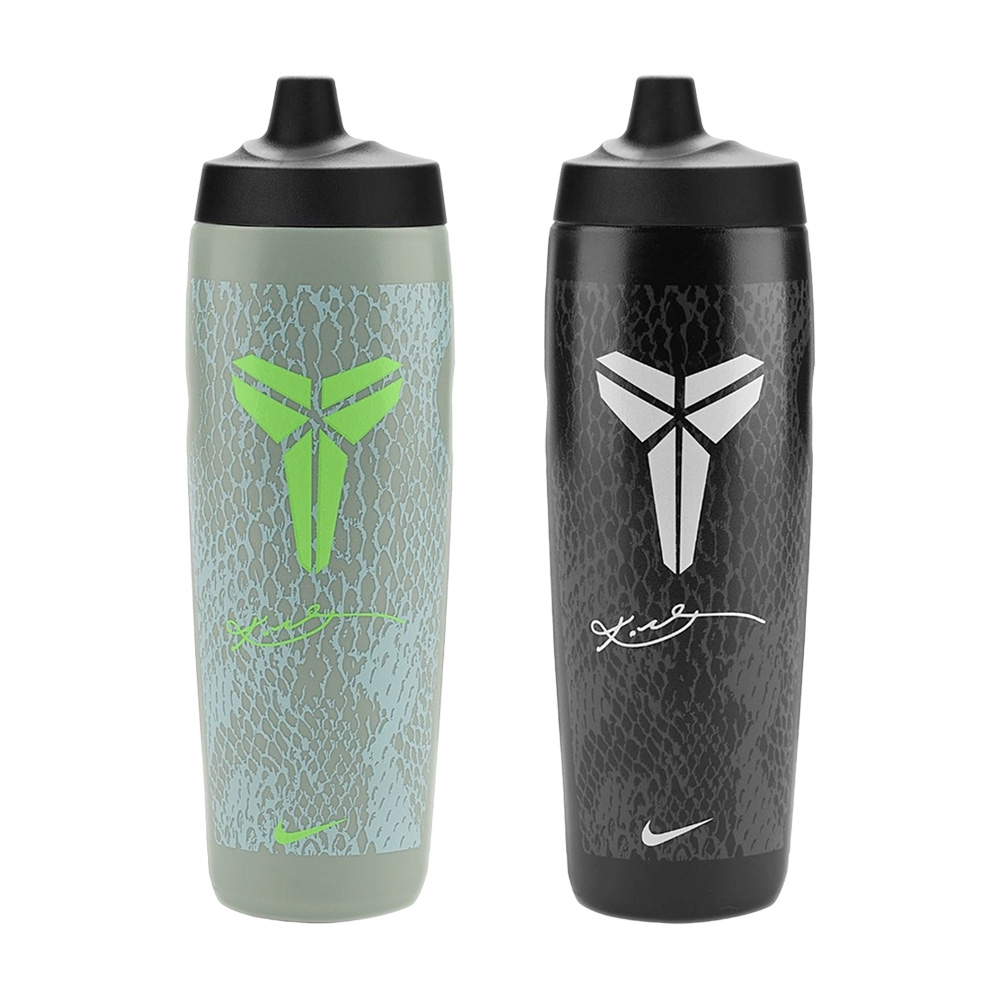 NIKE REFUEL BOTTLE K BRYANT 擠壓水壺 24OZ/700ml 運動水壺 快速補水 N101521604124灰綠/N101521607724黑, , large