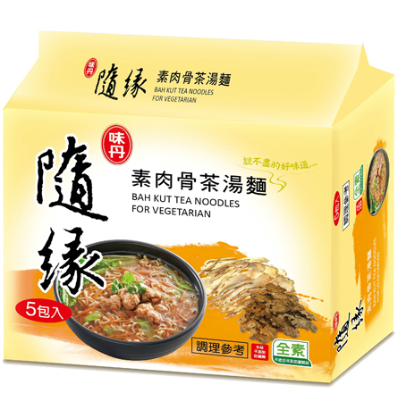 隨緣素肉骨茶麵(袋) 90g, , large