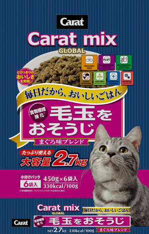 【米瑞寵物】日清 PETLINE Carat 克拉綜合貓糧-毛玉, , large