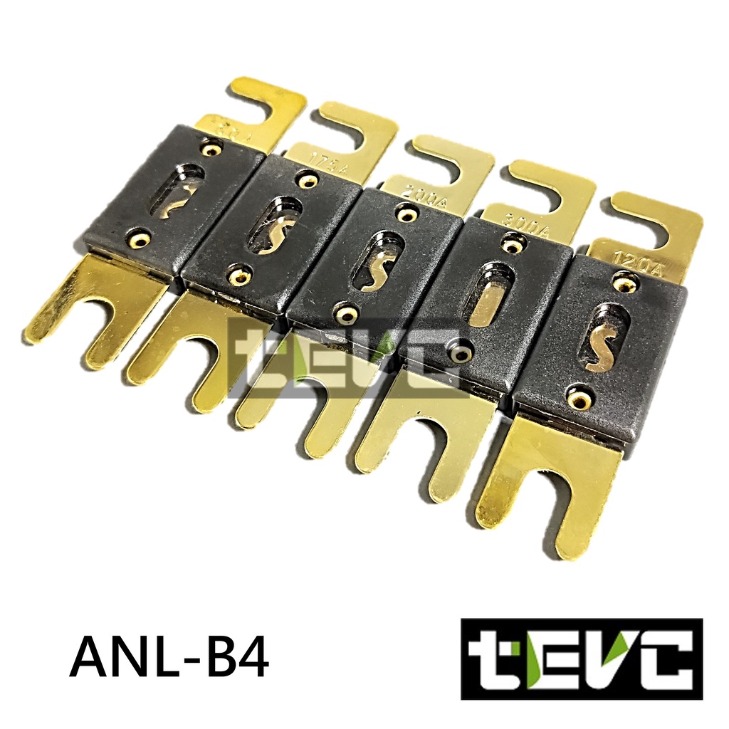 《tevc》ANL B4 保險絲 汽車 電動車 音響 改裝 大雲母片 熔絲型 大號 30-500A 叉栓式, , large