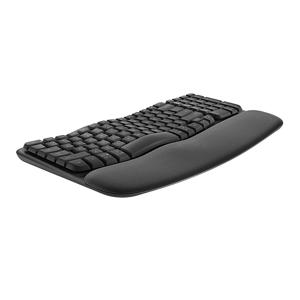 【 Logitech 羅技 】Wave KEYS 石墨灰 無線 靜音 人體工學 鍵盤, , large