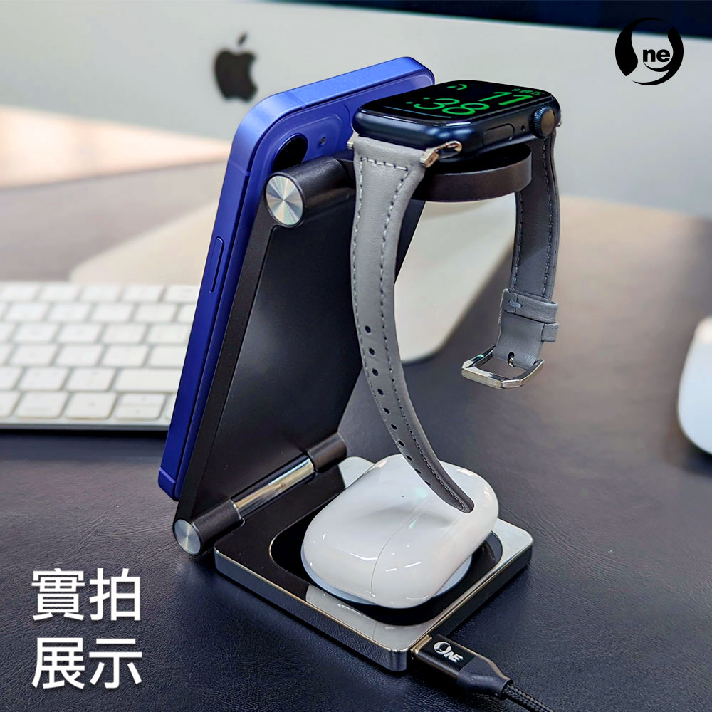 [O-ONE] 3-in-1 Magnetic Wireless Charging Dock with Type-C Fast Charger
Precise Magnetic Alignment Strong Hold Dual 15W Fast Charging, , large
