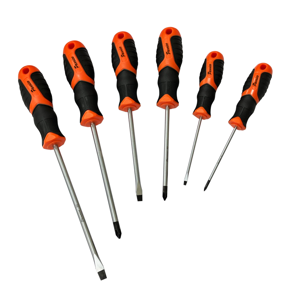 6-piece composite two-color screwdriver, , large