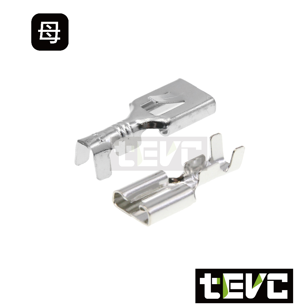 《tevc》Q34 母端子 250型 端子 對插端子 壓線端子 插簧 冷壓端子 接線端子 插片 接頭 PIN, , large