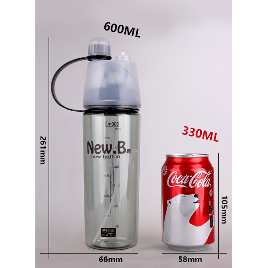 GS MALL 400ml 運動噴霧水壺 補水水壺 降溫水壺 噴水壺 噴霧水壺 噴霧瓶 水壺 創意水壺 水壺 水瓶, , large