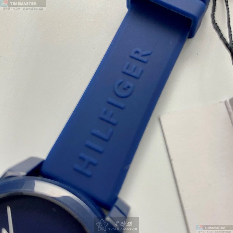 [星晴錶業]TommyHilfiger手錶,42mm,TH00035寶藍色錶面寶藍錶殼寶藍矽膠錶帶款, , large