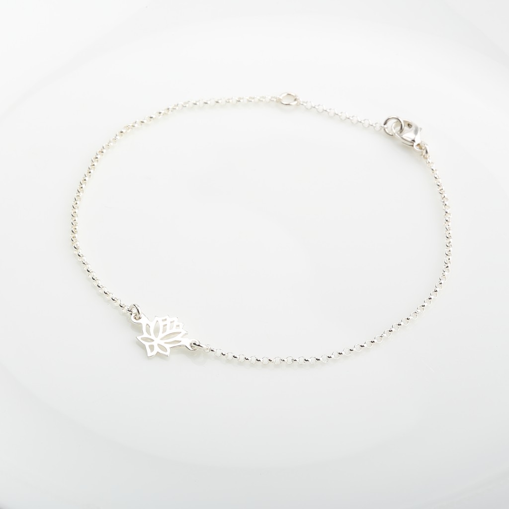 【Angel & Me】Love Lotus s925 sterling silver bracelet Birthday gift, , large