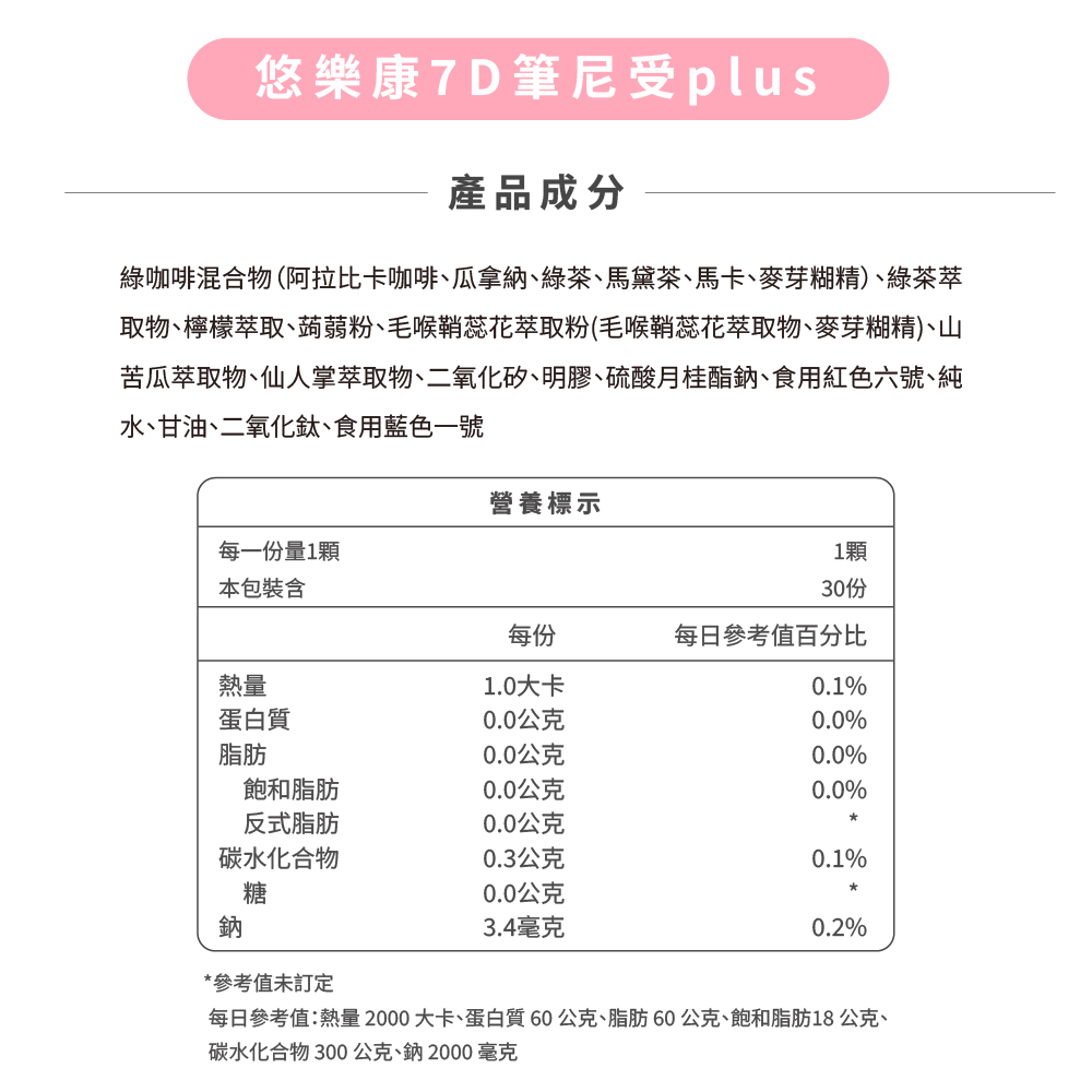 [群星生醫] 多國認證  悠樂康 7D筆尼受plus 30顆/盒, , large