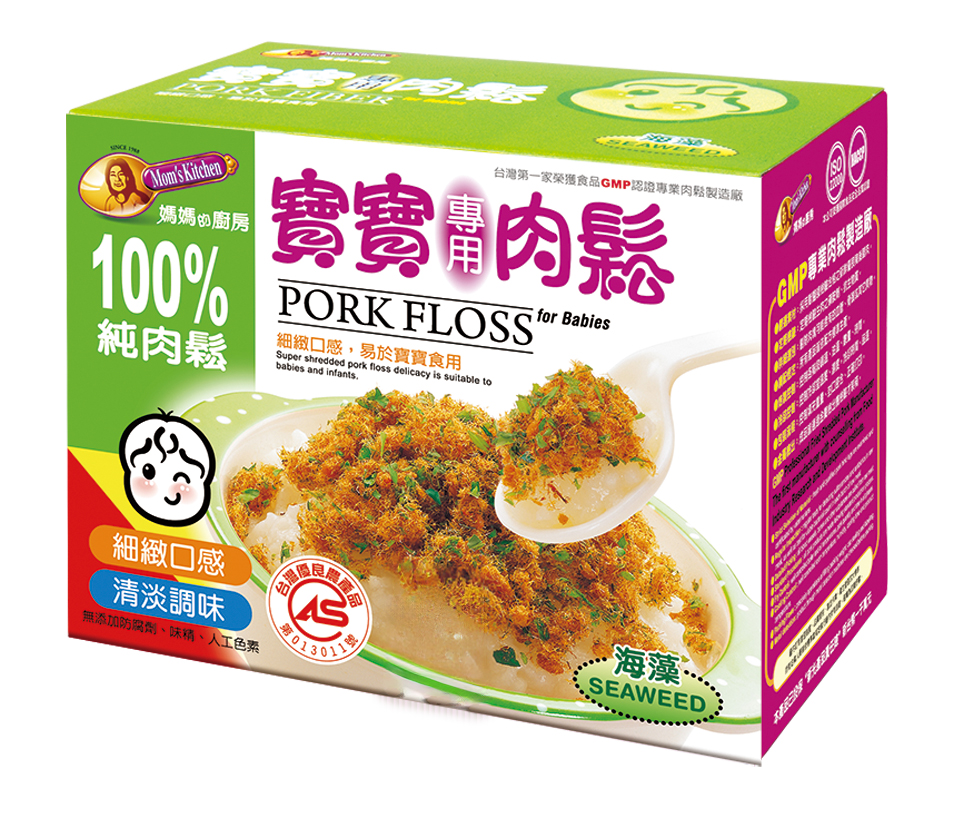 [ 媽媽的廚房 ] 寶寶專用肉鬆 (海藻) 156克 x 12盒 ( 一箱 ), , large