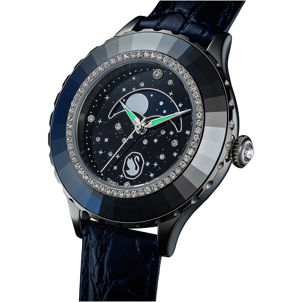 SWAROVSKI 施華洛世奇 Octea Moon 55週年紀念 繁星月相手錶 女錶-37mm(5677494), , large
