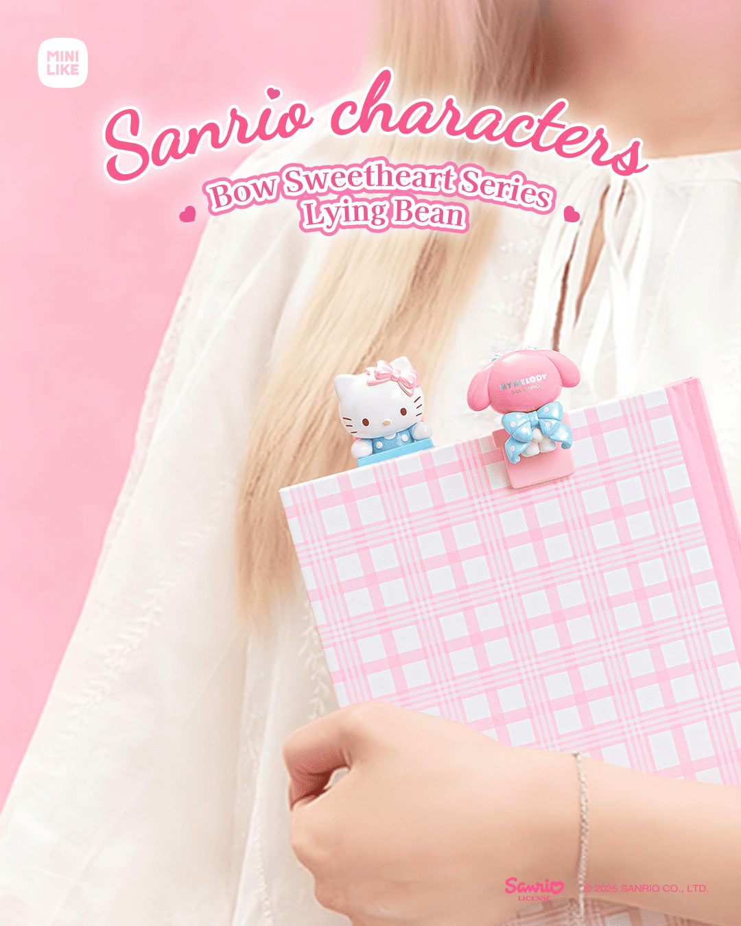 【際洋文化】Sanrio characters蝴蝶結甜心系列趴趴萌趣豆, , large