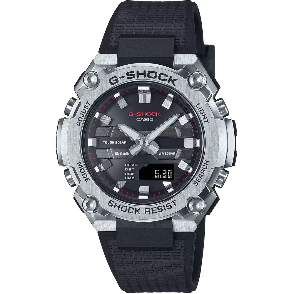 CASIO 卡西歐G-SHOCK 纖薄太陽能藍芽手錶 GST-B600-1A, , large