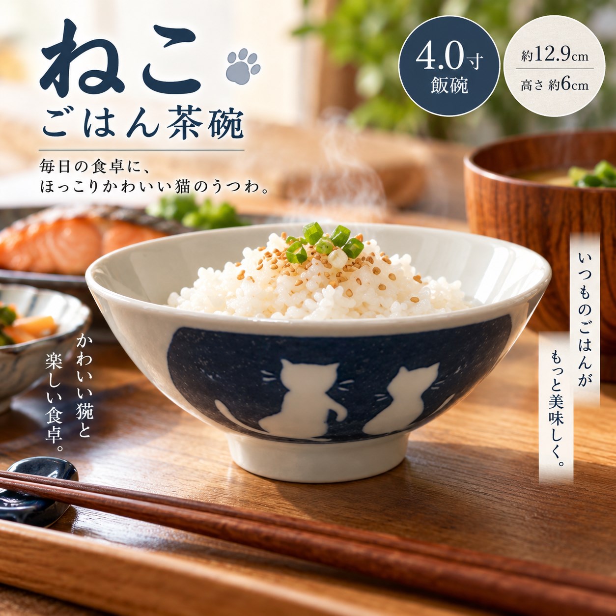 【HIYASU日安工坊】4.0 飯碗 貓咪^, , large