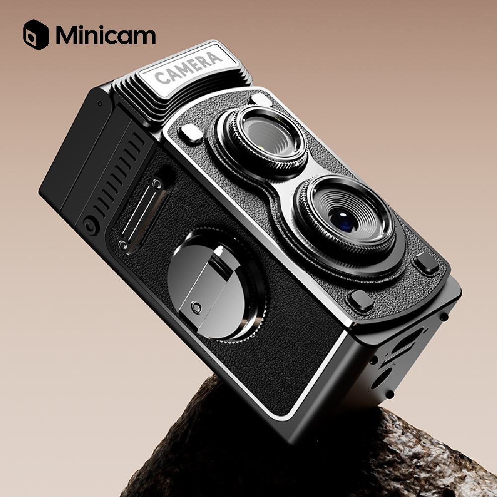 【Minicam 迷你拍】G17復古TLR雙眼Y8000迷你相機-黑, , large