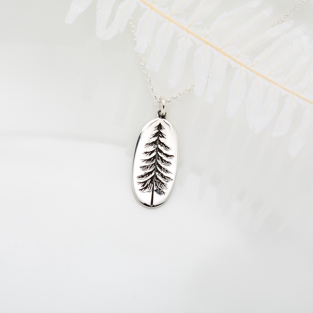 【Angel & Me】Tree of Life Pine Tree s925 sterling silver necklace Birthday gift, , large
