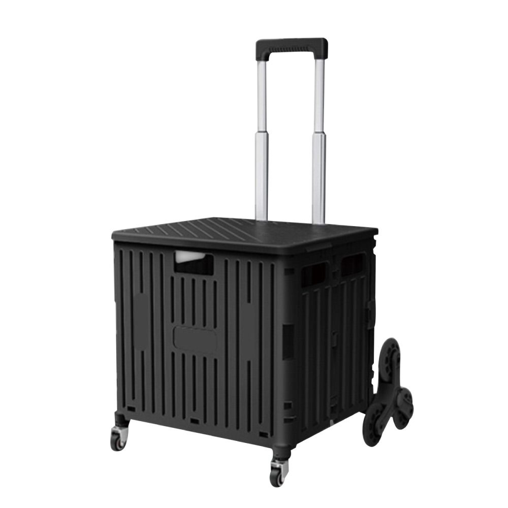 鉅玉經典｜65L拉桿八輪購物車(鋼琴黑) GWT-865BK, , large