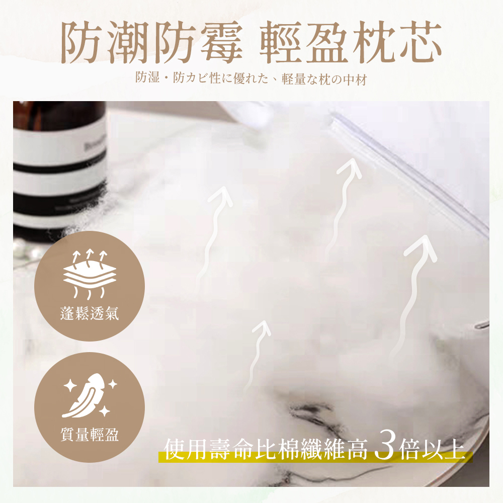 【Sleep Peacefully 寢室安居】日式飯店指定使用 可水洗枕頭 ( 中空棉.水洗枕 ), , large