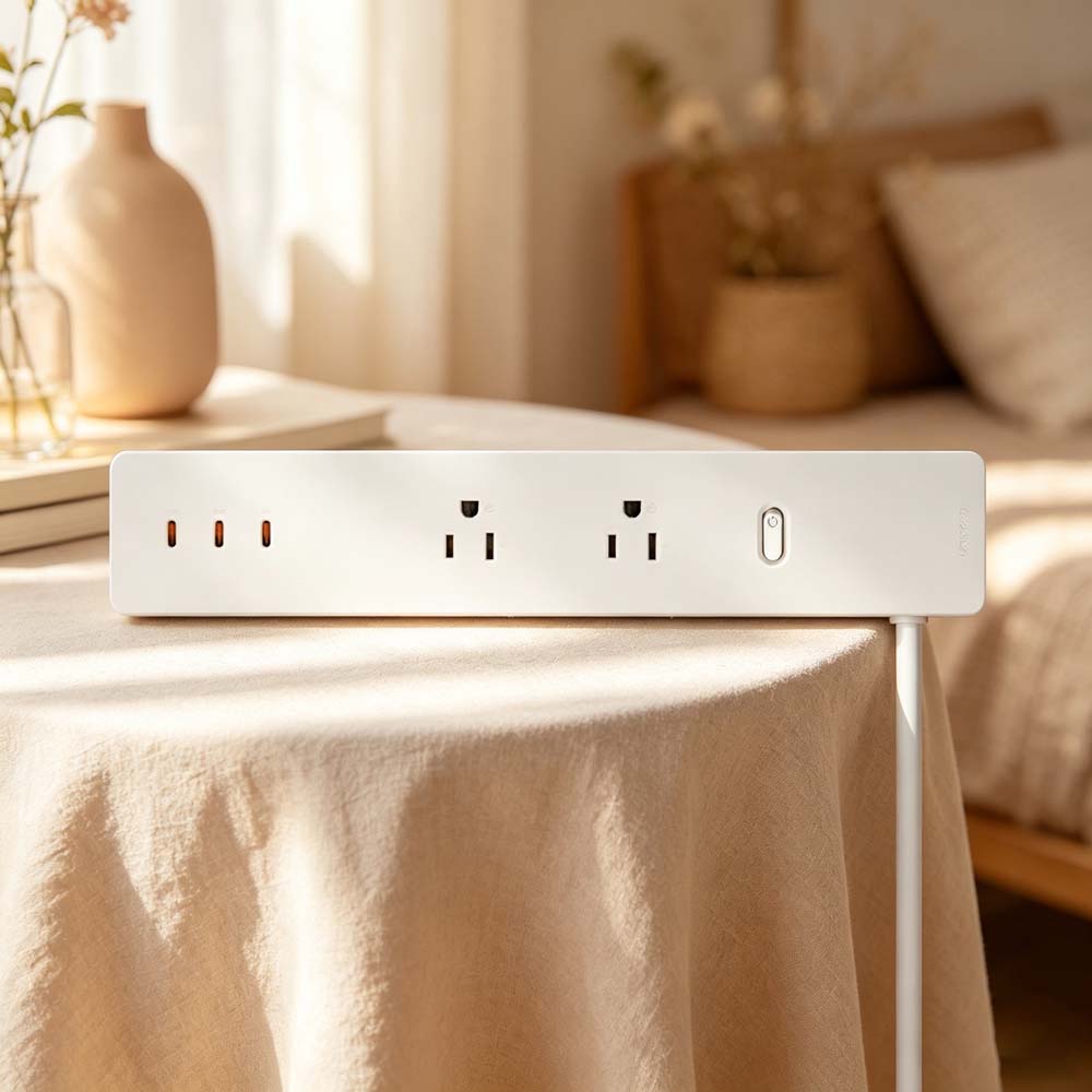 【山水之寶】Unipapa 100W 有序延長線超充版 180cm＋三孔TYPE-C PD快充 GaN氮化鎵技術 過載保護, 白色, large