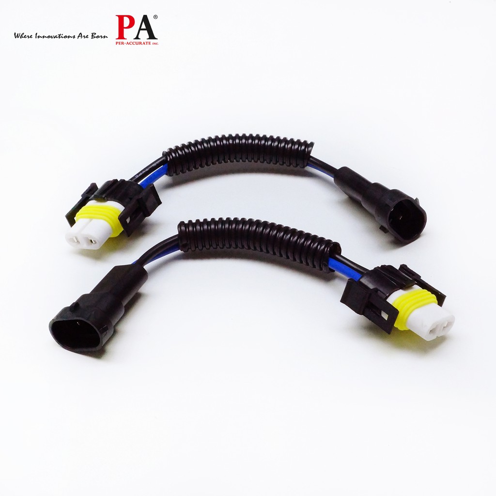 【PA LED】H8 H11 H16 霧燈 大燈 重機 汽車 耐高溫 陶瓷燈座 高瓦數燈泡必備 加粗線組 對接式, , large