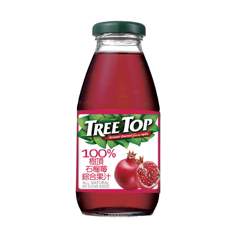 樹頂 100石榴莓綜合果汁玻璃瓶300ml, , large