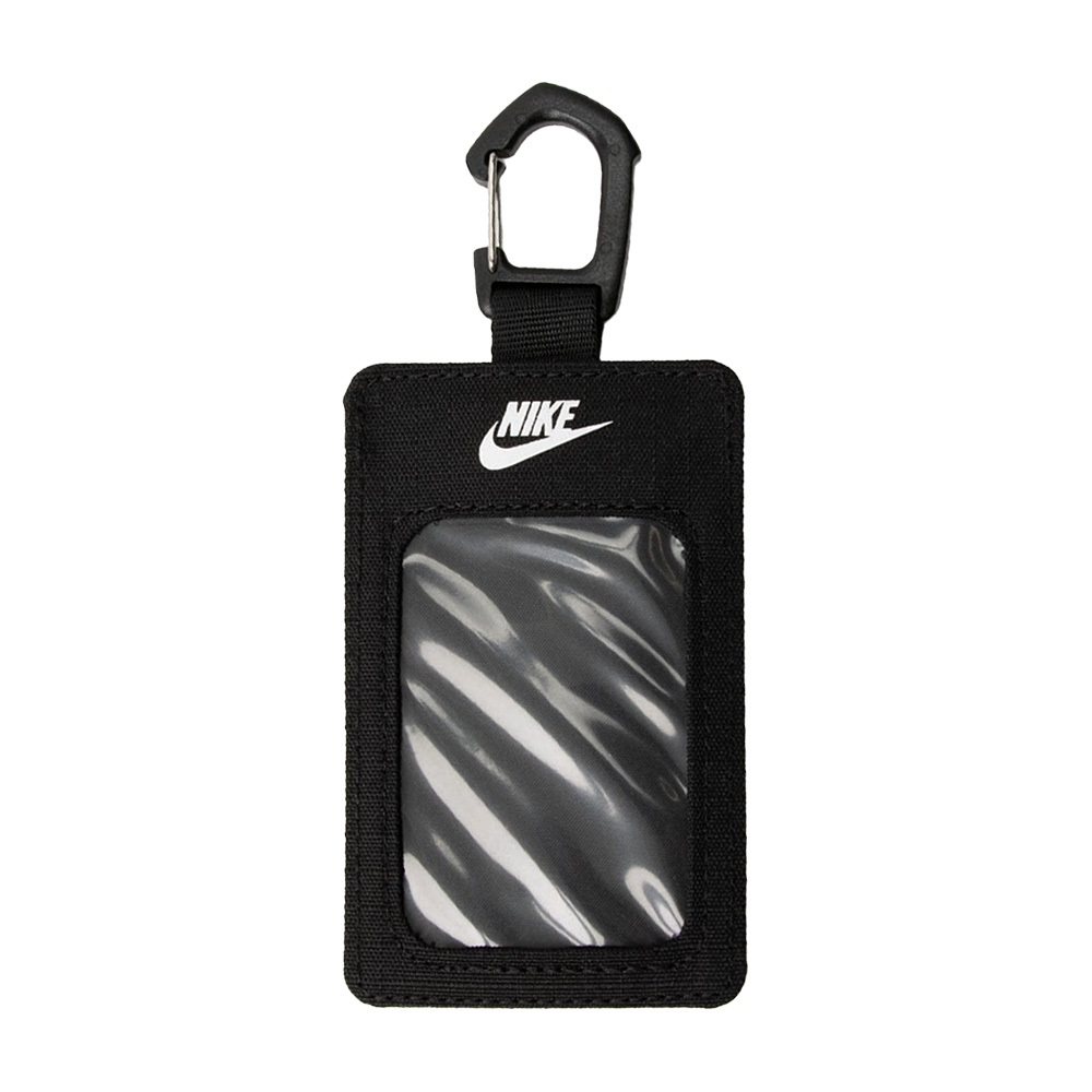 NIKE CLUB ID TAG 證件夾 識別證套 卡夾 票卡夾 證件套 悠遊卡套 登山扣 透明視窗 掛鉤 簡約 N1014155091OS黑, , large