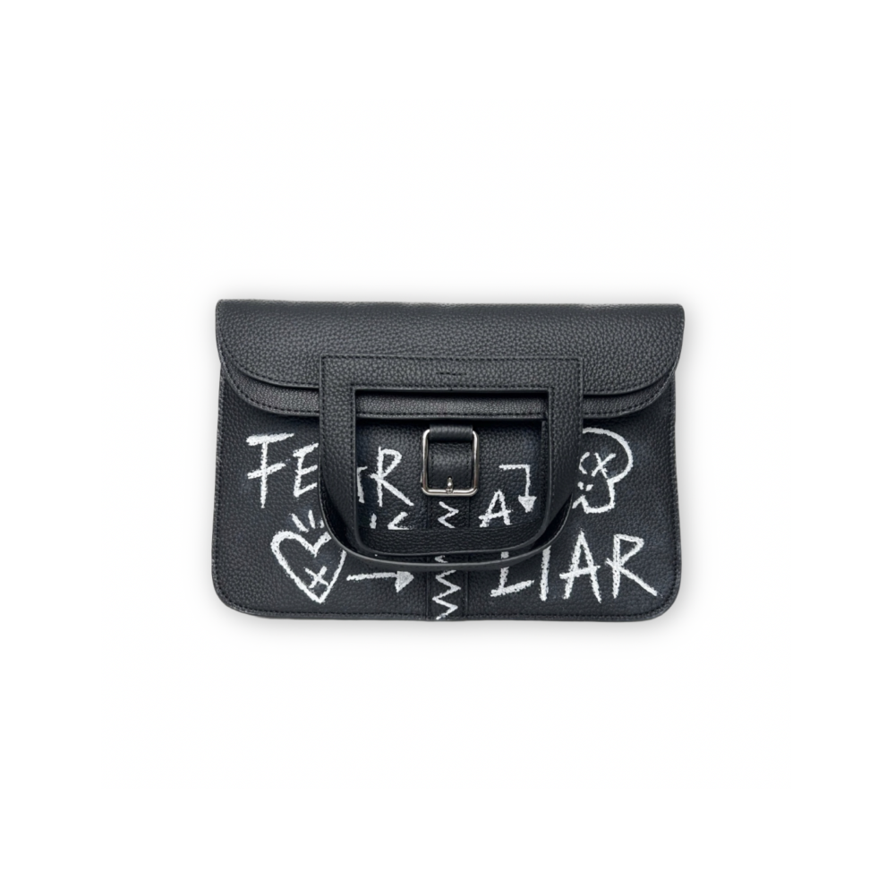 Skull Expanded Square Briefcase Black (L), , large