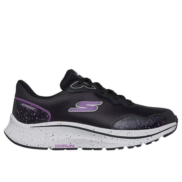 Skechers Go Run Consistent 2.0 女 慢跑鞋 防水 緩衝 黑 紫 [128625BKPR], , large