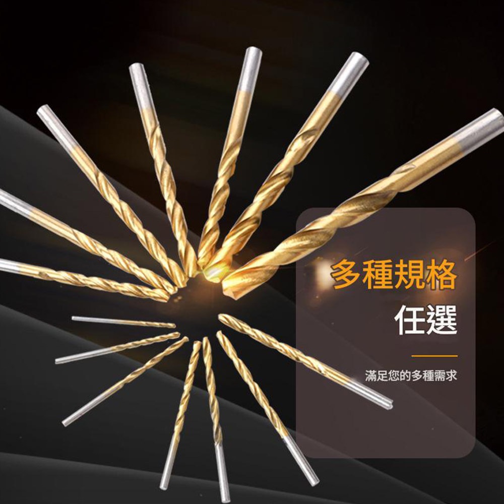 Twist drill bit set, 99 pieces, plastic box packaging (titanium-plated high-speed steel), , large