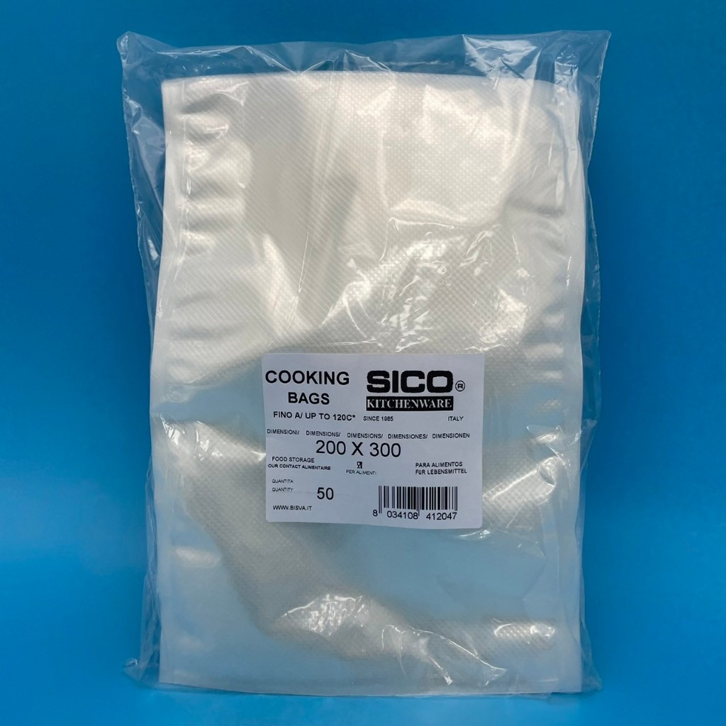 SICO舒肥專用耐熱120度真空包裝袋15x35cm 20x30cm 25x35cm 厚90&mu;(50個/包), , large