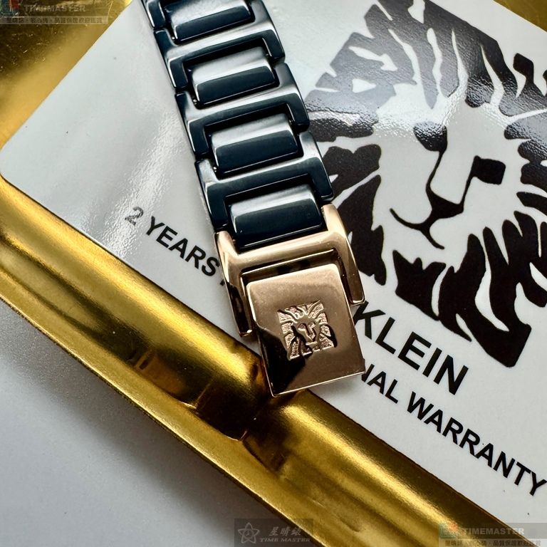 [星晴錶業]ANNE KLEIN手錶,32mm,AN00393墨綠色錶面玫瑰金錶殼墨綠色陶瓷錶帶款, , large