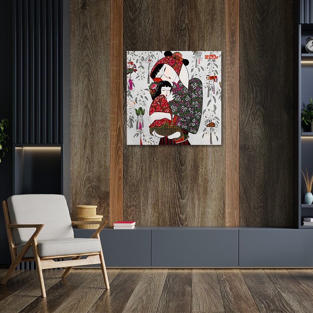 【御畫房】民俗系列三 國家一級畫師手繪油畫80&times;80cm(VF-184), , large