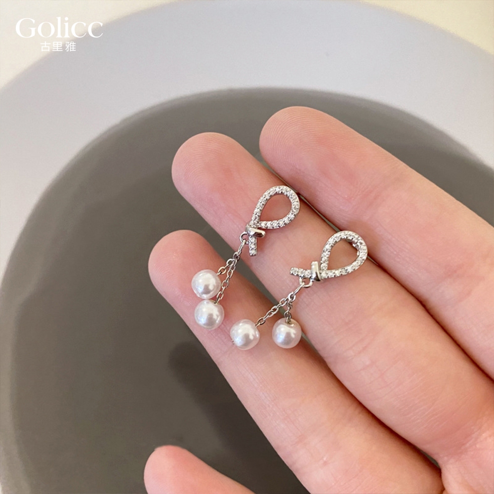 【Gulicc】古莉可 耳環 氣質清新簡約珍珠耳環, , large