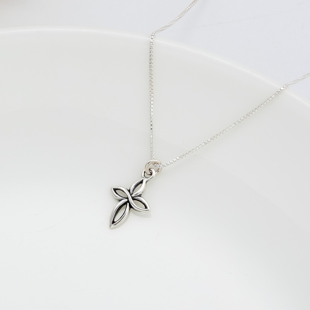 【Angel & Me】Wish Cross s925 sterling silver necklace Valentine Day gift, , large