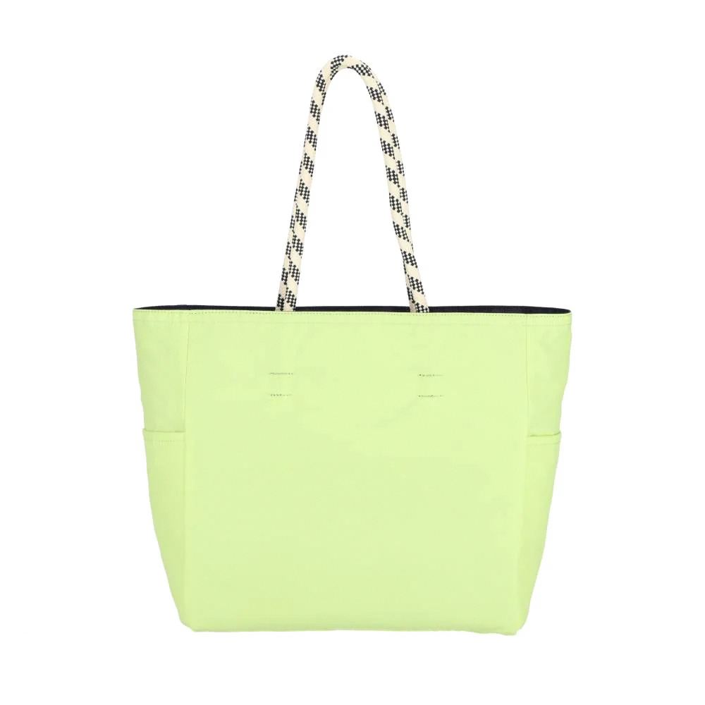 Lesportsac Medium Two-Way Tote 中型雙面托特包 購物袋 手提袋 便當袋 送禮 禮物(深藍x青檸綠)L261-1435P-FB16, , large