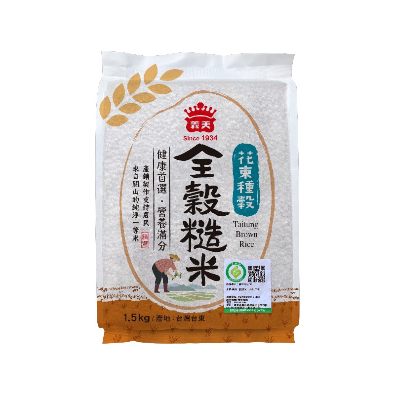 義美花東種穀 全穀糙米1.5kg, , large