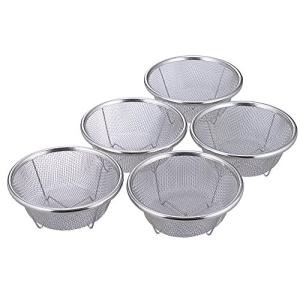 Stainless steel small drain basket set (5 pieces), , large