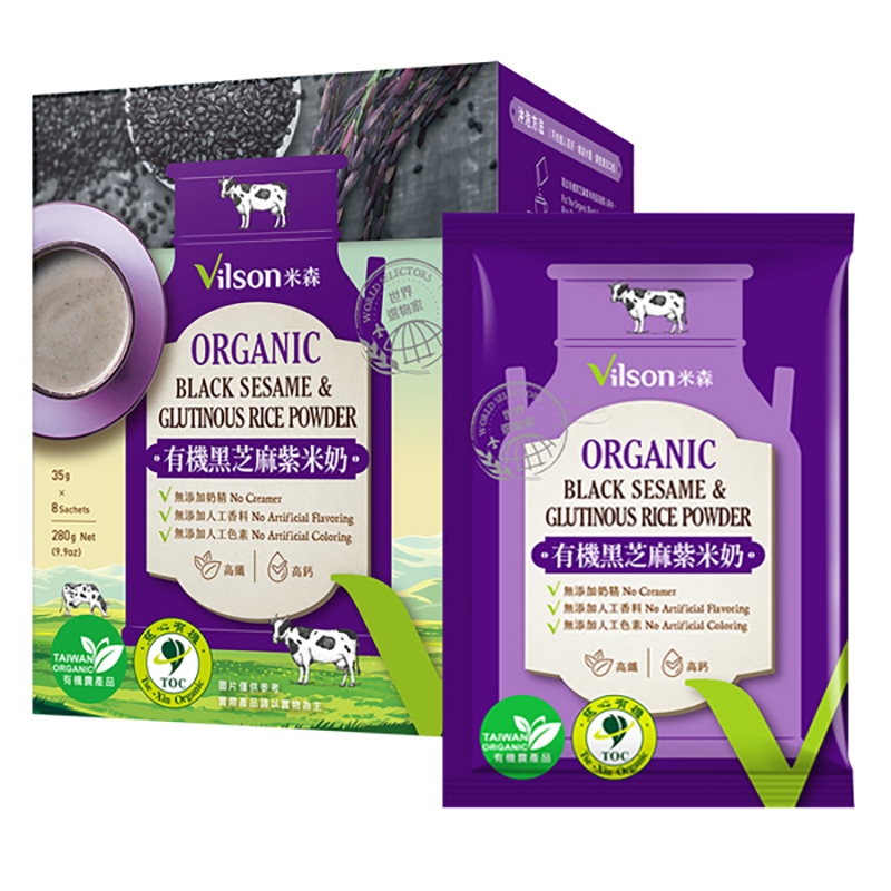 【米森 vilson】Organic Black Sesame & Glutinous Rice Powder, , large