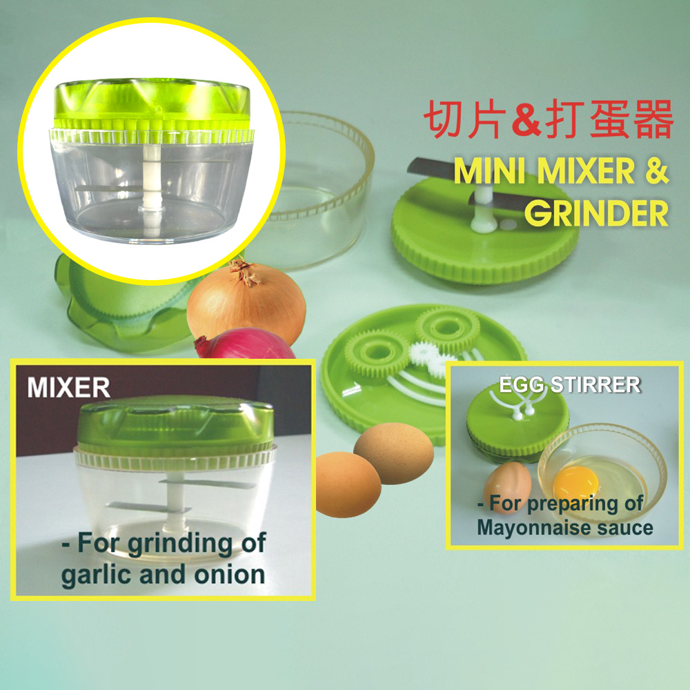 GS MALL 台灣製造 旋轉式切菜打蛋器 打蛋器 碎菜機 切片器 調理器 切菜器 打蛋器 切片 攪拌器 打蛋 切菜, , large