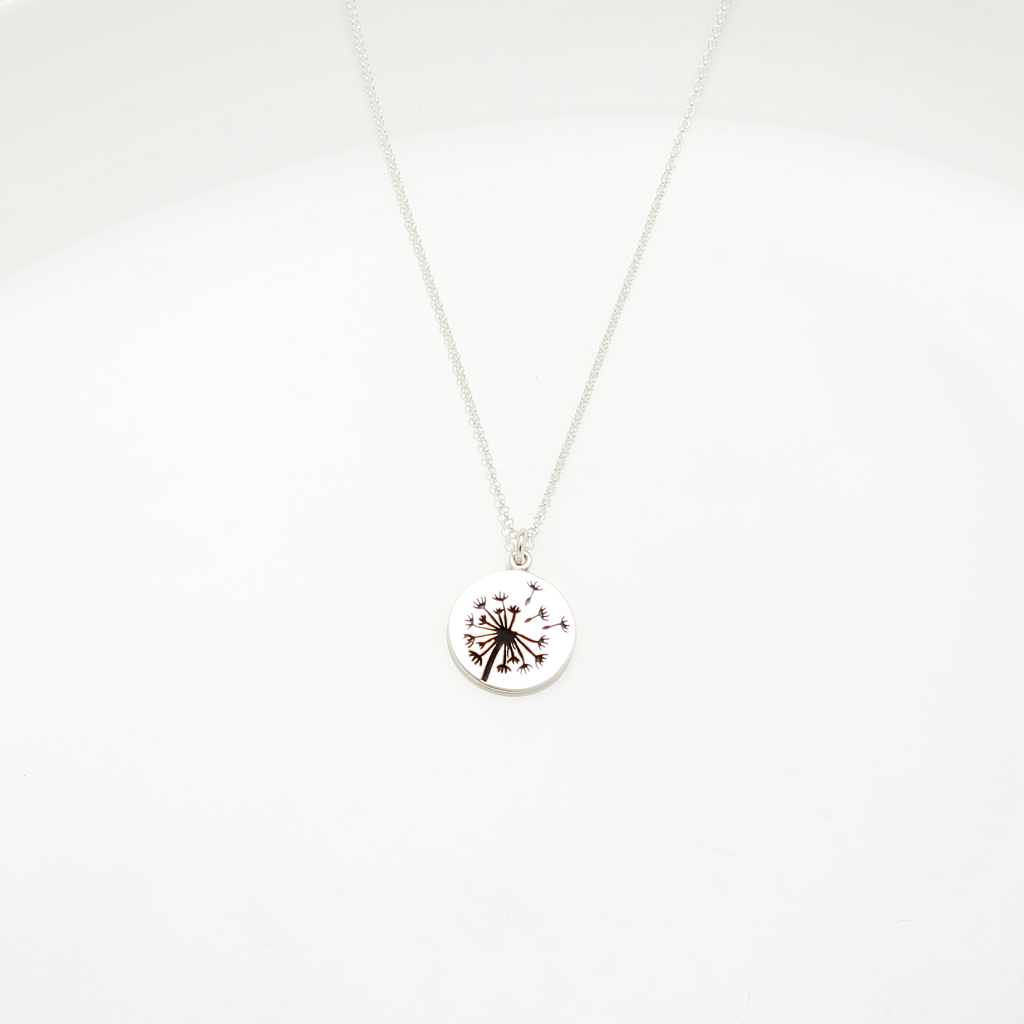 【Angel & Me】Dandelion Birth Flower October (Large) s925 sterling silver necklace, , large