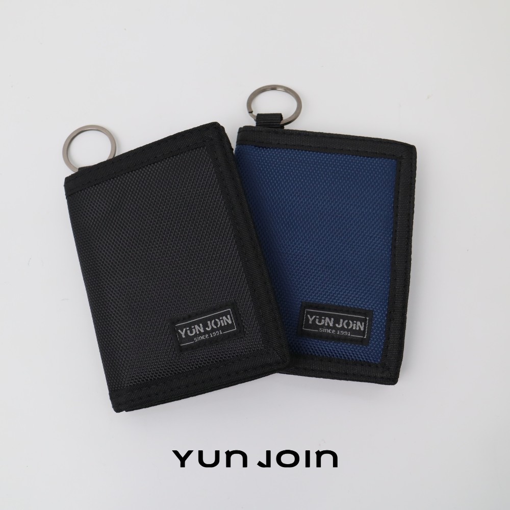 【YUNJOIN】三摺功能短夾 大容量零錢卡片收納 輕巧好攜 休閒百搭皮夾 男女適用 含鑰匙圈, , large